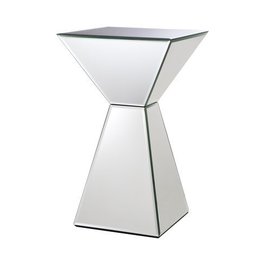 Mirrored Pyramid End Table