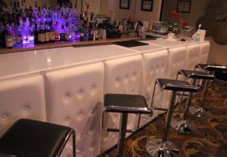 Leather Tufted Bar - Sky - Image 2