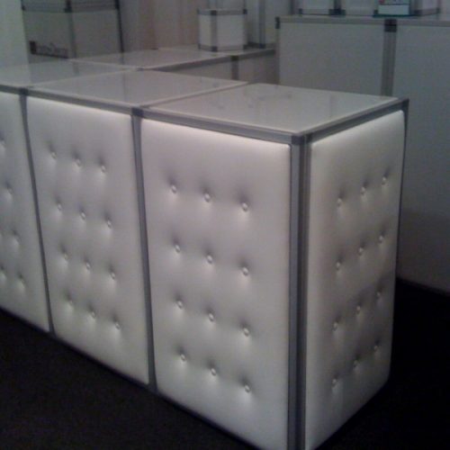 Leather Tufted Bar - Sky