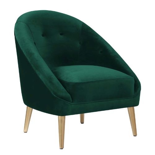 Carla Velvet Chair (Green)