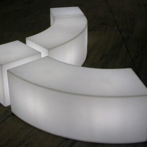 Lighted Curved Benches