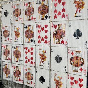Jumbo Playing Card Crystal Curtain Backdrop