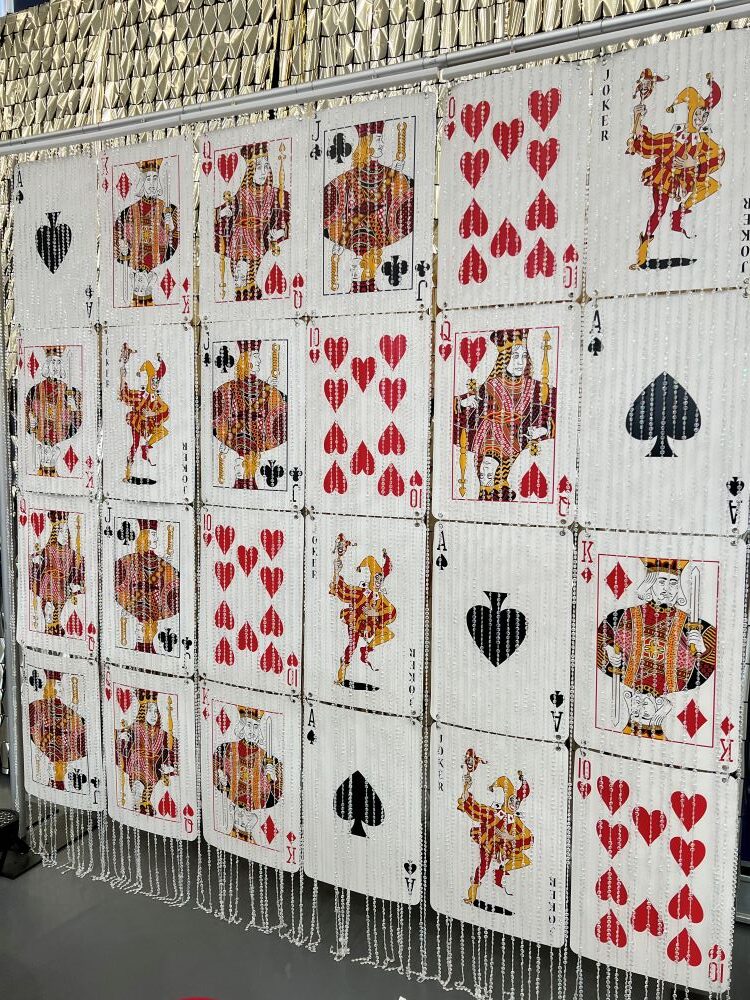Jumbo Playing Card Crystal Curtain Backdrop