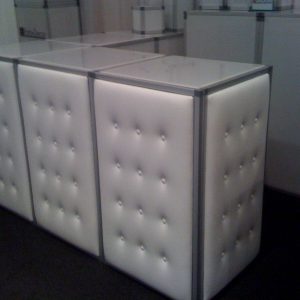 Leather Tufted Bar - Sky